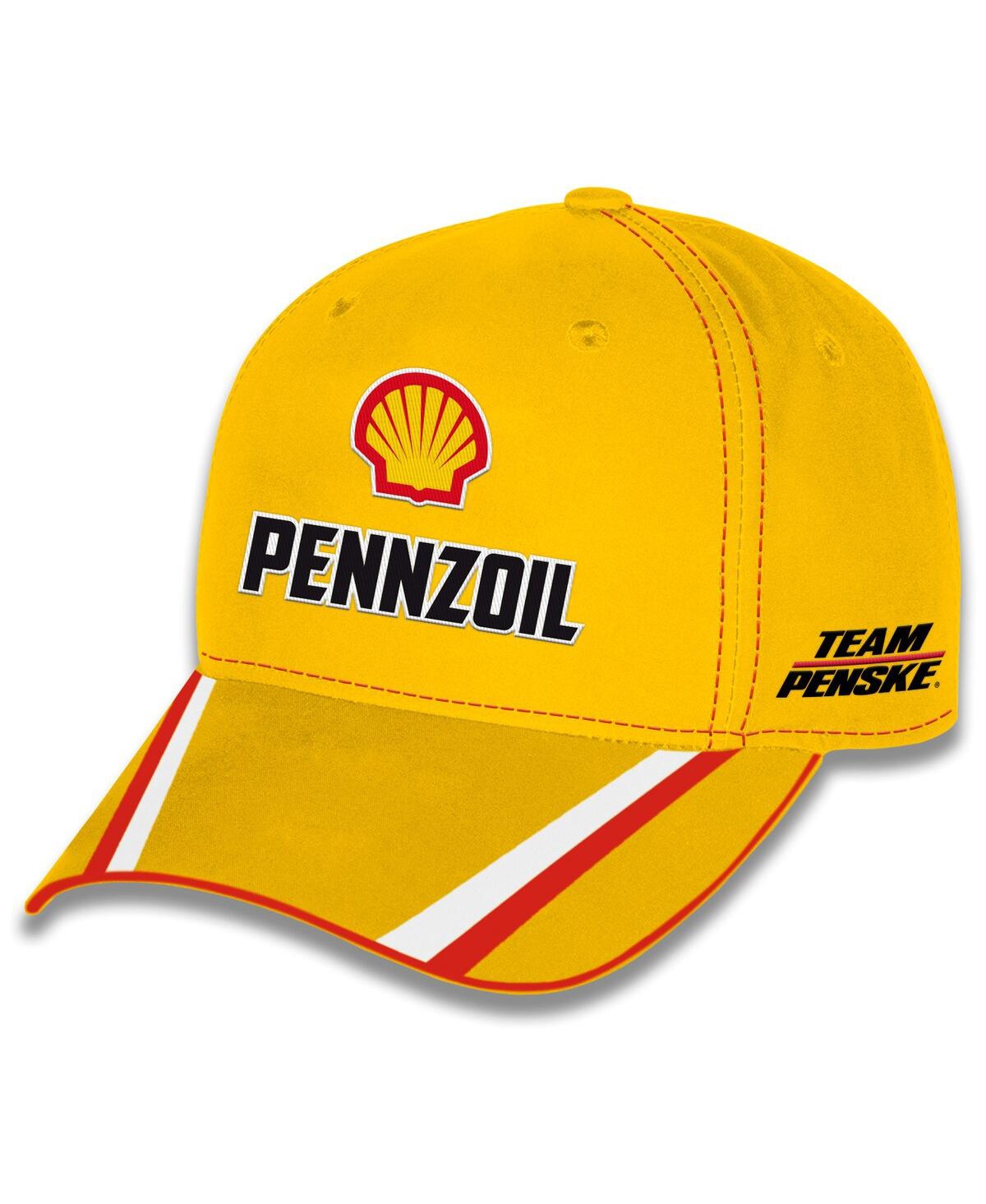 Checkered Flag Sports Men's and Women's Yellow Joey Logano Shell Pennzoil Uniform Adjustable Hat