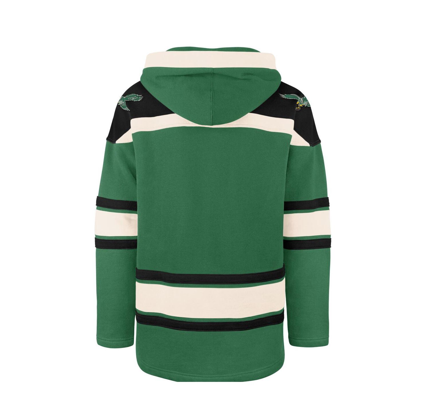 Men's Kelly Green Philadelphia Eagles Throwback Superior Lacer Hoodie
