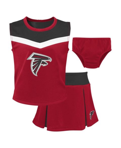 Outerstuff Girls Preschool 2-Piece Red Atlanta Falcons Spirit Cheerleader Set with Bloomers