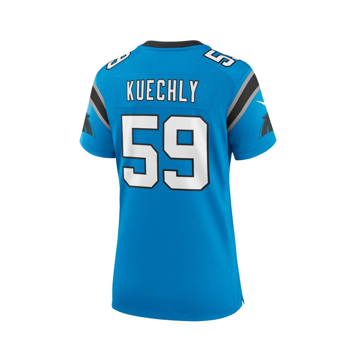 Женский топ Nike Luke Kuechly Blue Carolina Panthers Retired Player Game Jersey — фото 2
