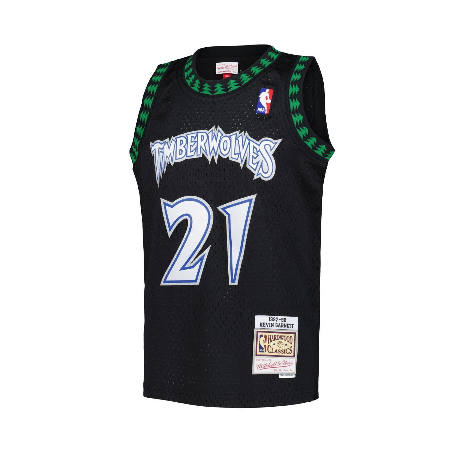 Big Boys and Girls Kevin Garnett Black Minnesota Timberwolves 1997/98 Hardwood Classics Swingman Jersey