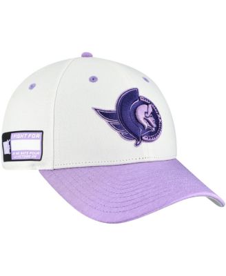 Fanatics - Men's White/Lavender Ottawa Senators Authentic Pro Hockey Fights Cancer Adjustable Hat