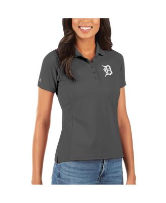 Antigua - Women's Gray Detroit Tigers Legacy Pique Polo Shirt