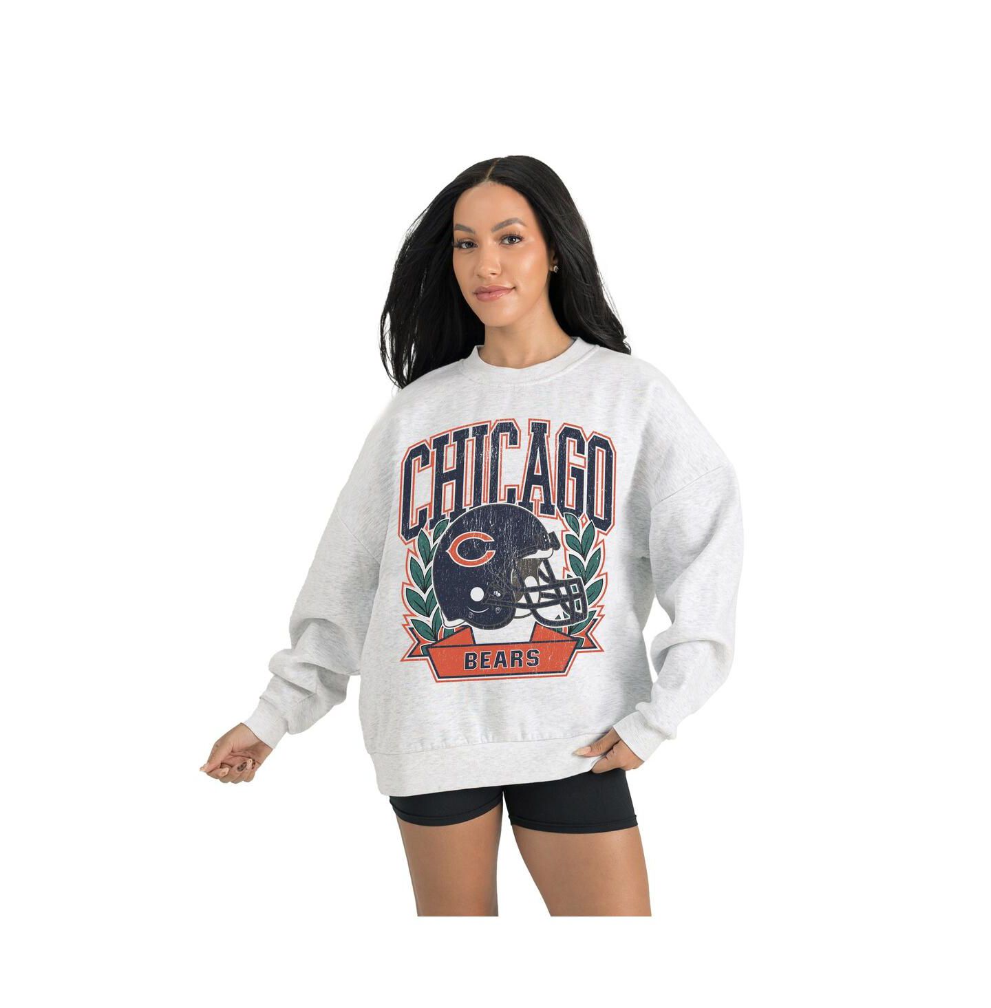 Женский свитшот Gameday Couture Gray Chicago Bears Heritage Premium Fleece Pullover — фото 1