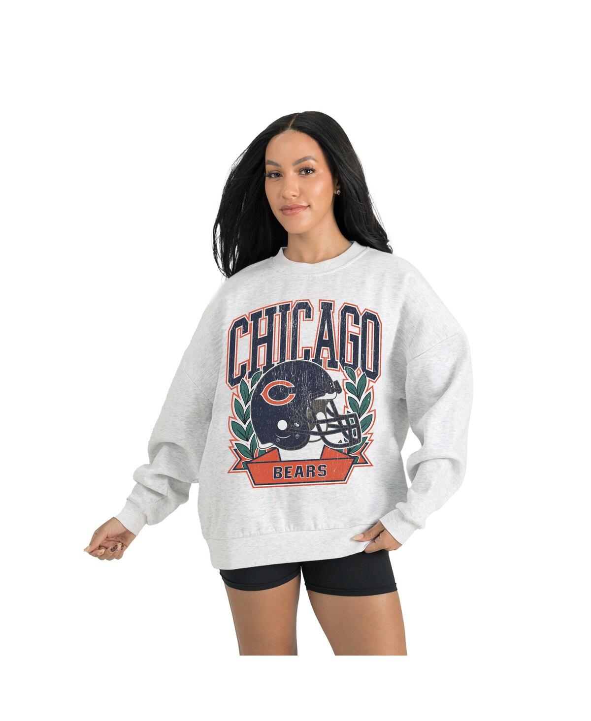 Gameday Couture Women's Gray Chicago Bears Heritage Premium Fleece Pullover Sweatshirt In Gray
