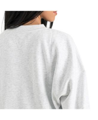 Women's Gray Chicago Bears Heritage Premium Fleece Pullover Sweatshirt