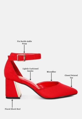 Womens Rory Metallic Sling Detail Block Heel Sandals