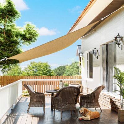 20' x 13' Recgle Outdoor Patio Portable Shade Canopy Sun Sail -