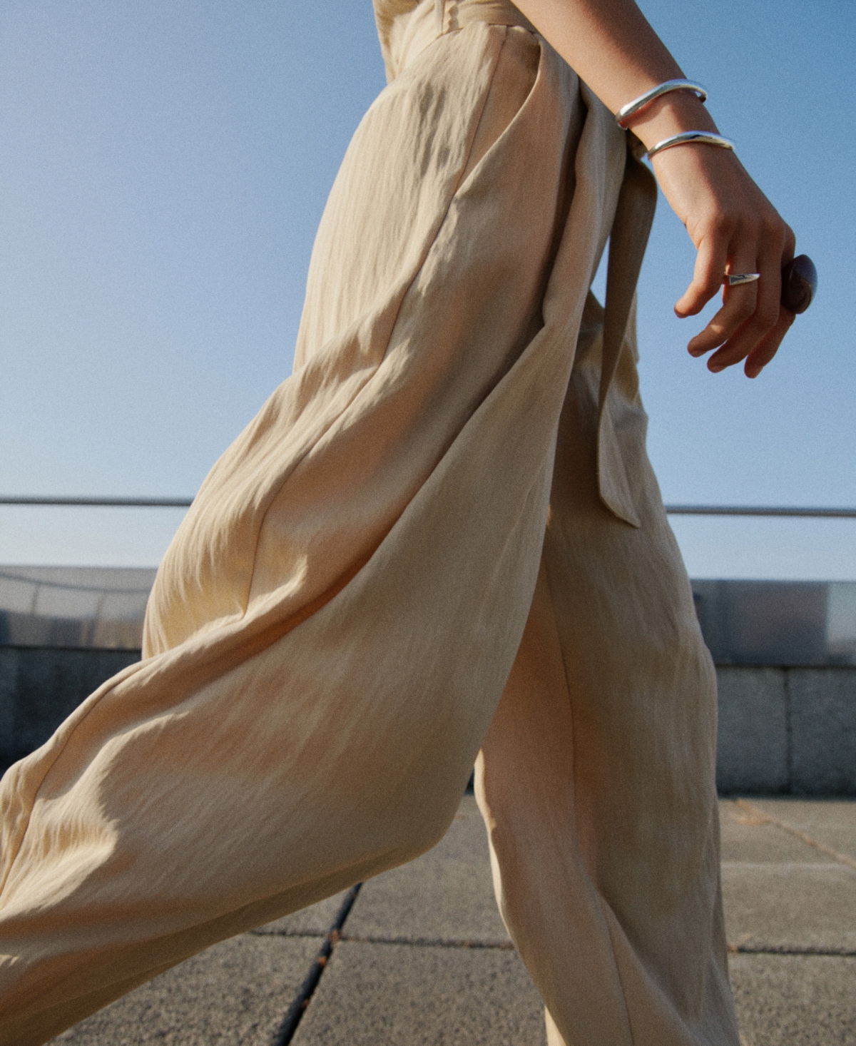 Mango Women's Lyocell Paper bag Pants