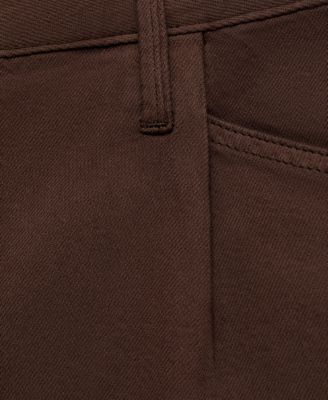 Women's Frayed Hem and Pleats Denim Shorts