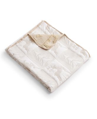 Reindeer Games Jacquard Woven Reversible Holiday Throw, 50" x 60"