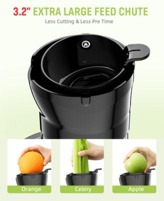 Juicer Machines, Cold Press Juicer, Powerful Slow Juicer with Pulp Seperation For Whole Fruits & Vegetables