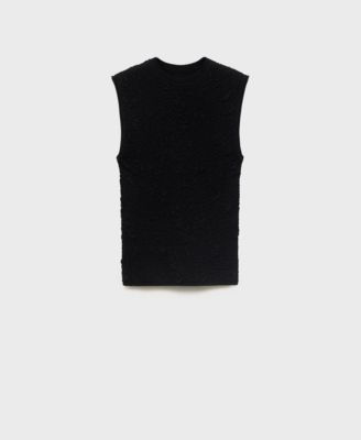 MANGO - Women's Textured Crepe Top