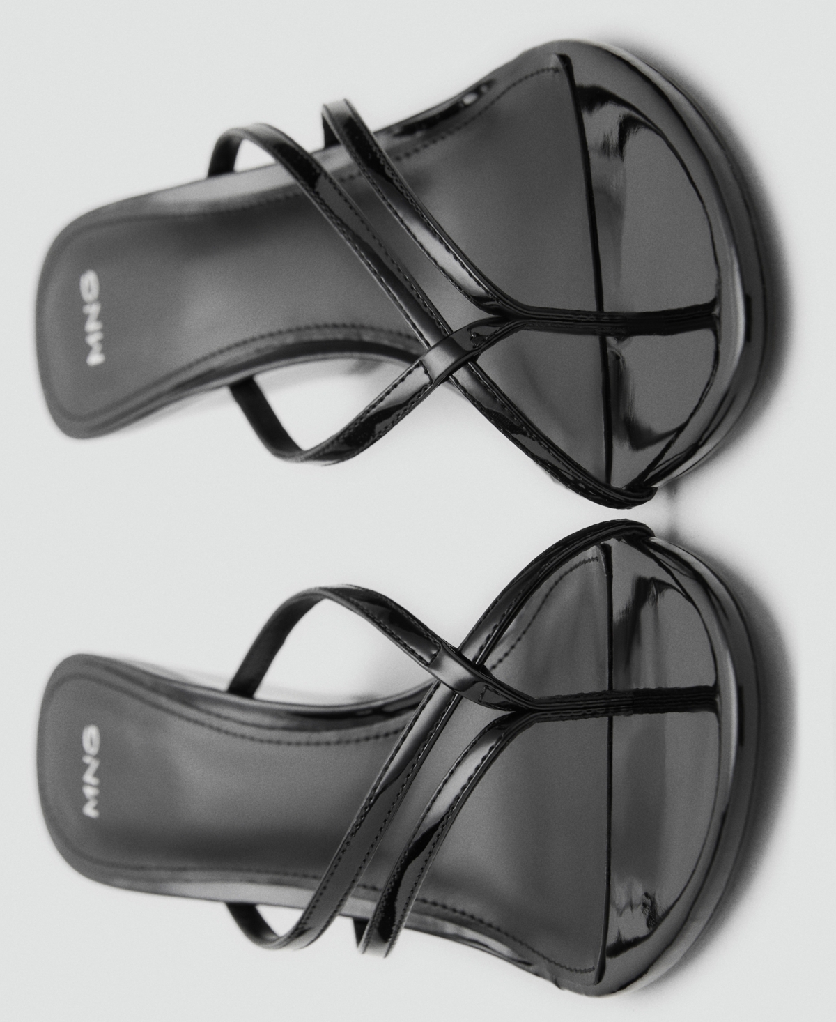 Mango Wedge Slide Sandal In Black