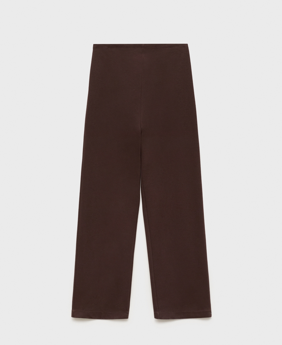 Mango Cotton Blend Wide Leg Maternity Pants In Brown
