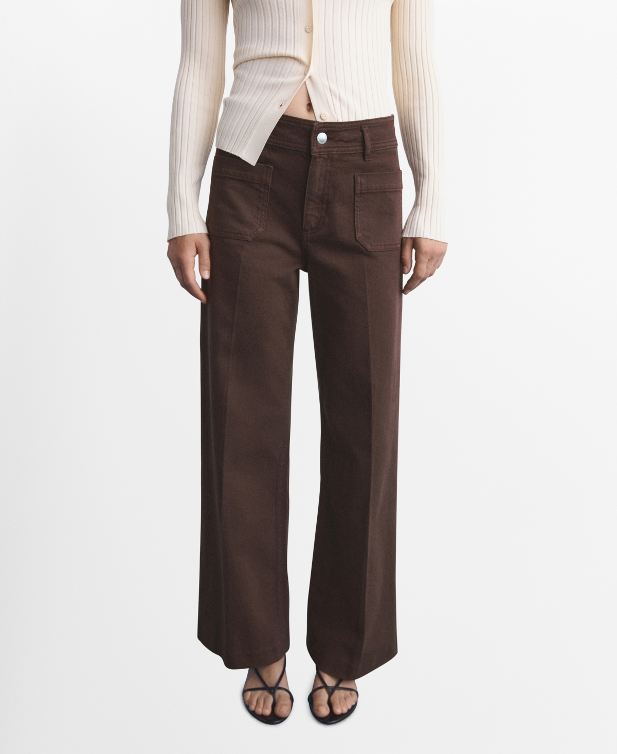 Mango Jeans In Brown
