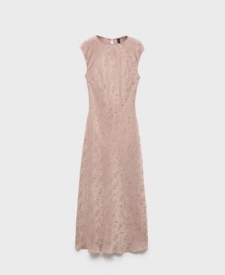 Women's Satin Floral Jacquard Dress