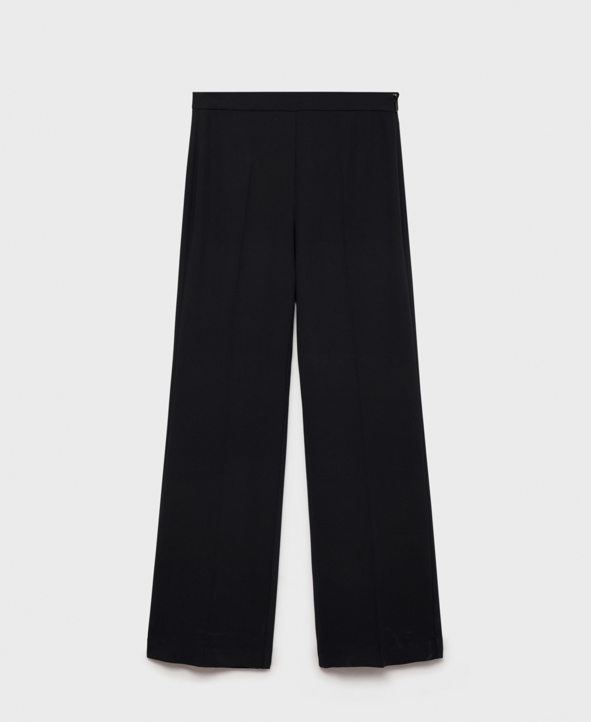 Mango Iguana Straight Leg Pants In Black