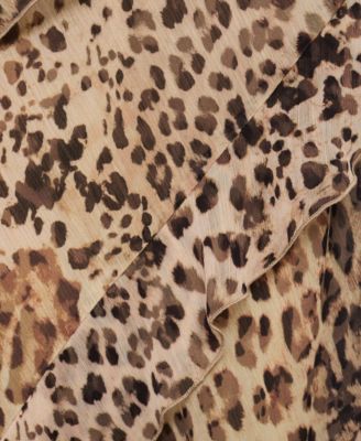Women's Animal Print Ruffle Dress