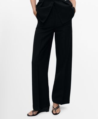 MANGO - Women's Straight Mid-Rise Suit Pants
