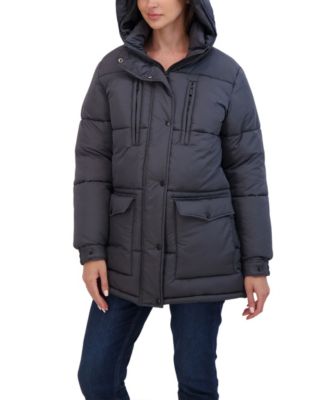Juniors' Juniors' Hooded 3/4 Puffer Coat