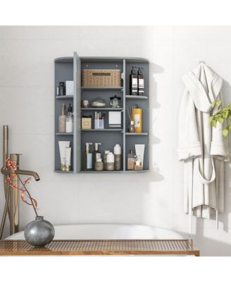 Bathroom Wall Medicine Cabinet Wall Mounted Storage Organizer