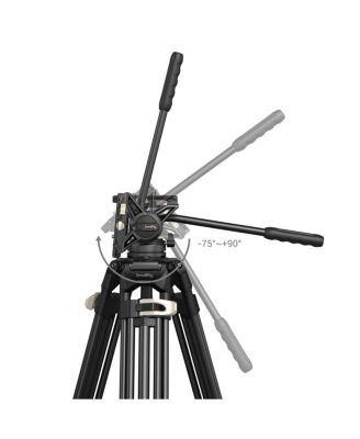 AD-01 3751B 3-Section Heavy-Duty Aluminum Tripod with Fluid Head