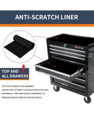 7-Drawer Industrial Tool Cart with Locking Wheels and Ball Bearing Slides