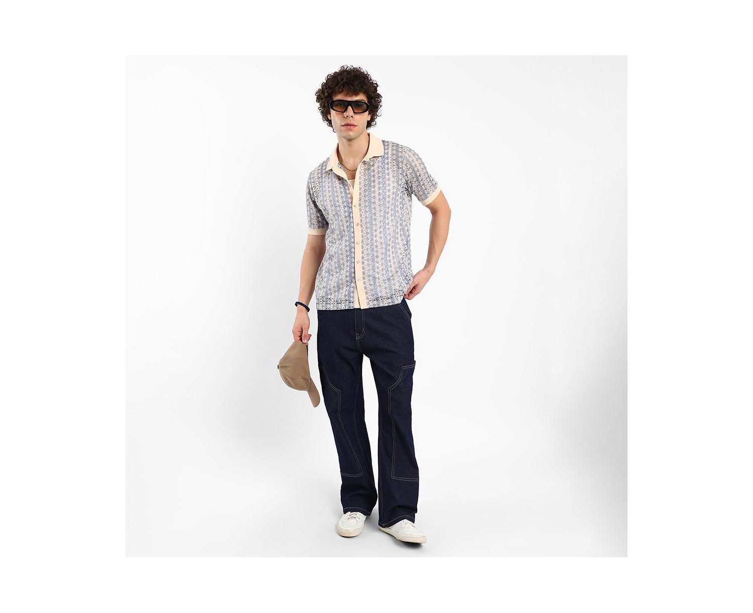 Men's Ditsy Floral Knit Shirt