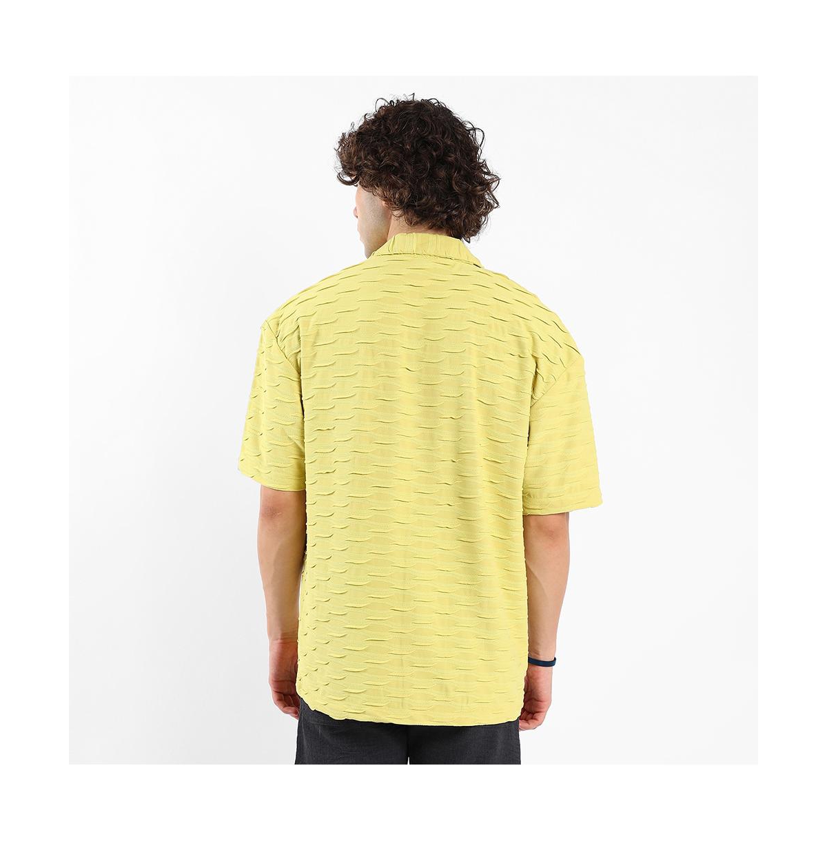 Campus Sutra Men's Swish-Textured Shirt