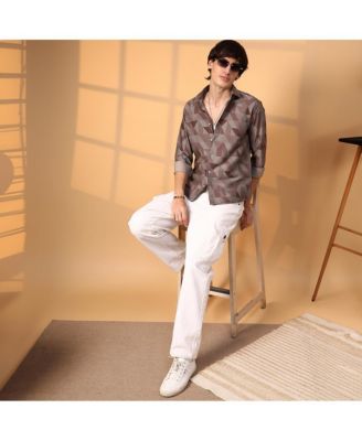 Men's Geometric Seersucker Shirt