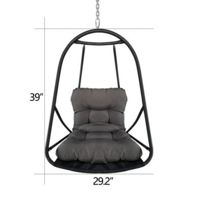 Without Stand Swing Egg Chair Indoor Outdoor Wicker Rattan Patio Basket Hanging Chair Cushion