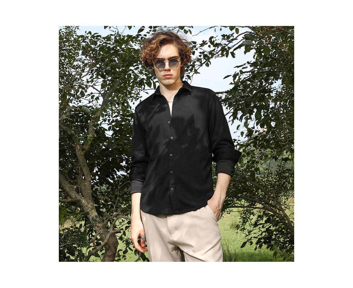 Men's Solid Knit Shirt