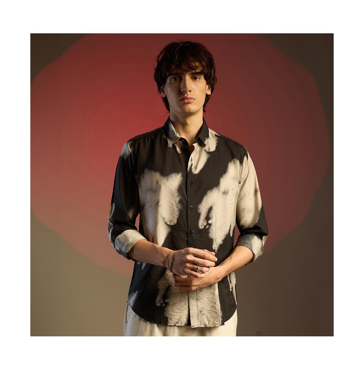 Campus Sutra Men's Contrast Dab Shirt