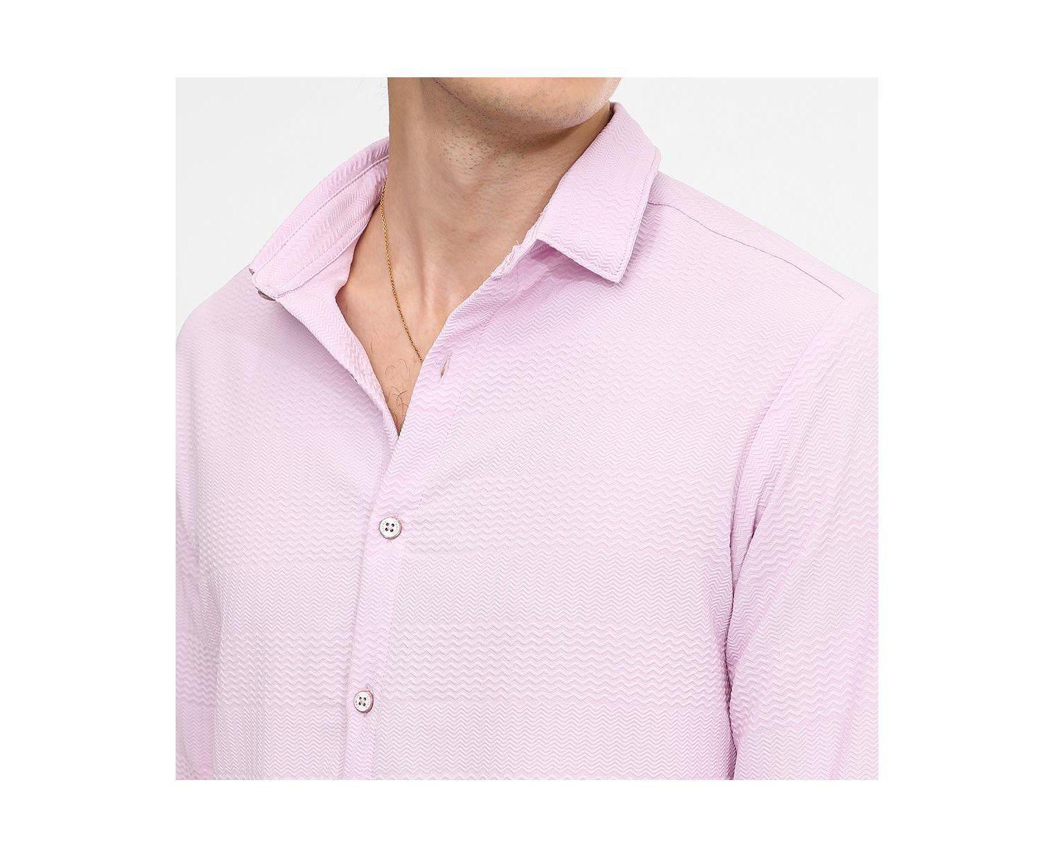 Men's Chevron-Textured Shirt