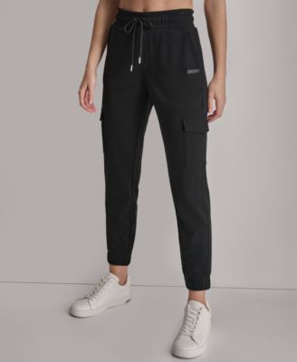 DKNY - Women's Studded-Logo Cargo Joggers