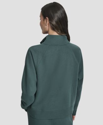 Women's Studded-Logo Half-Zip Sweatshirt