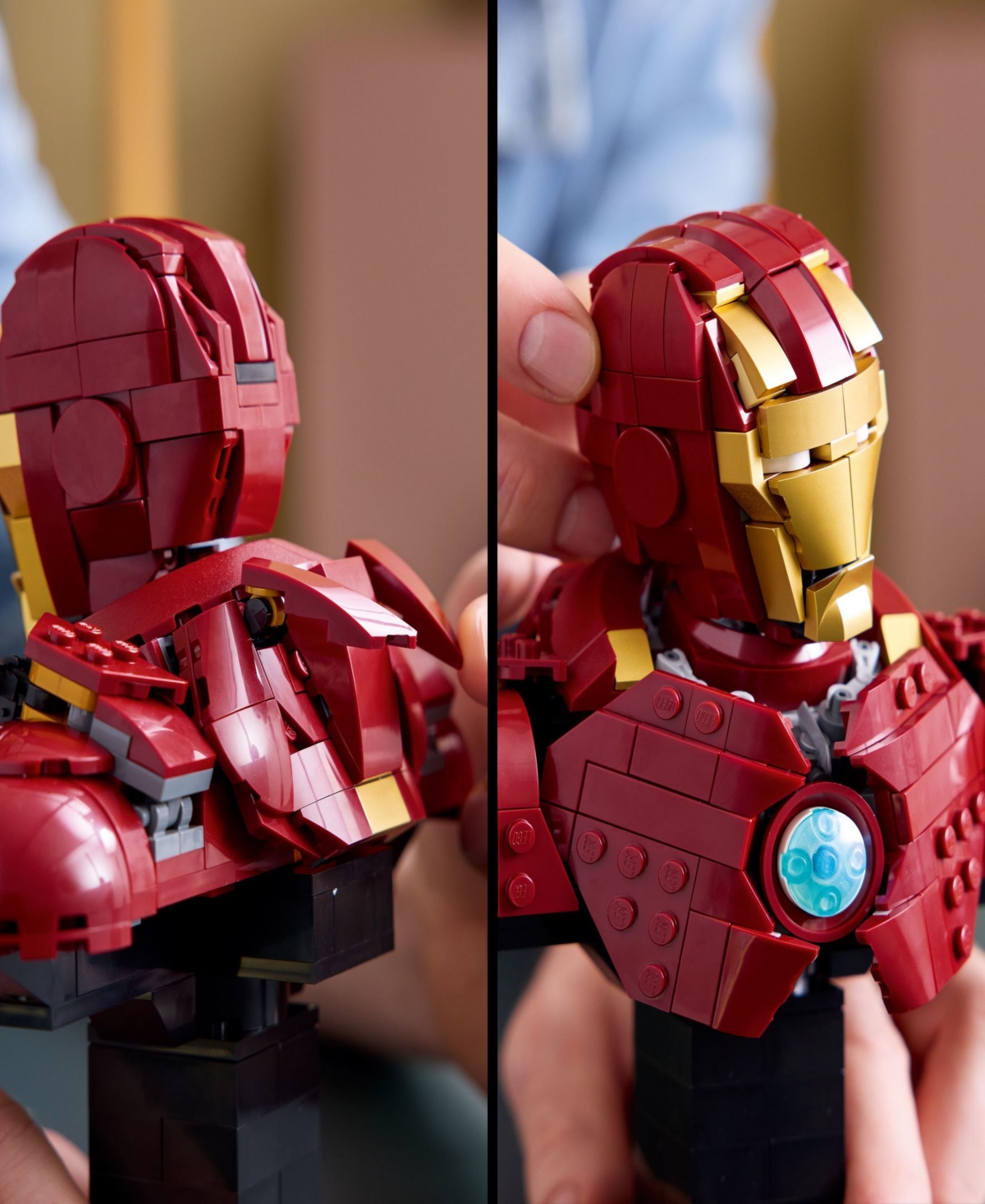 Lego Marvel Iron Man Mk4 Bust Building Kit 76327, 436 Pieces In Multi