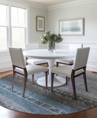 Karaj Washable KJ7 8'x8' Round Area Rug