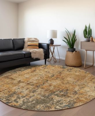 Nouveau Washable NV11 8'x8' Round Area Rug
