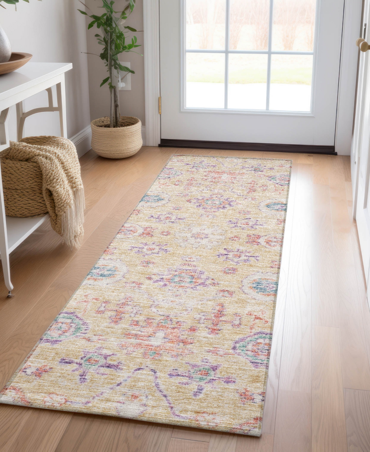 Dalyn Solace Sl10 2'3"x7'6" Runner Area Rug In Pink