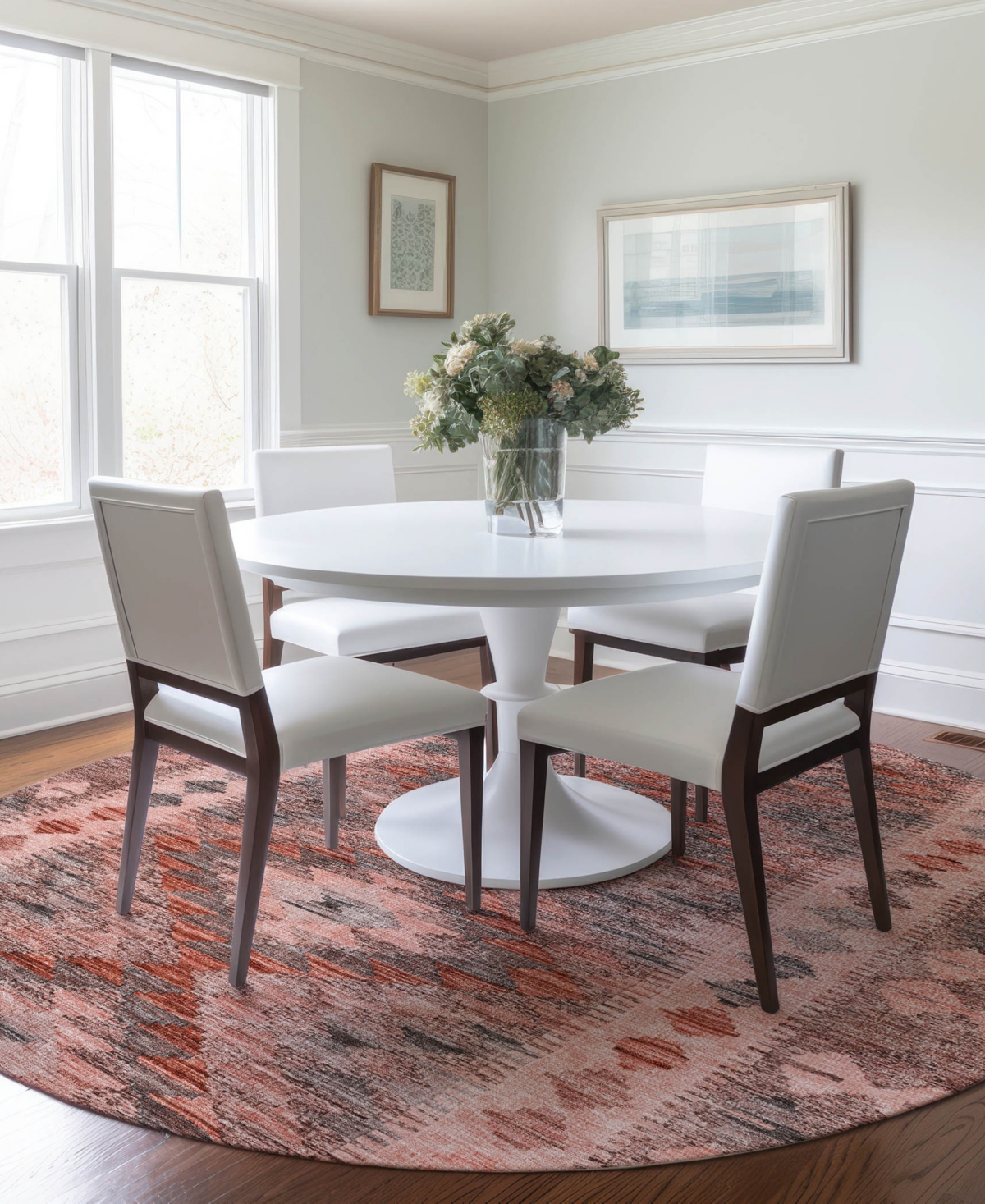 Dalyn Solace Sl13 8'x8' Round Area Rug In Pink