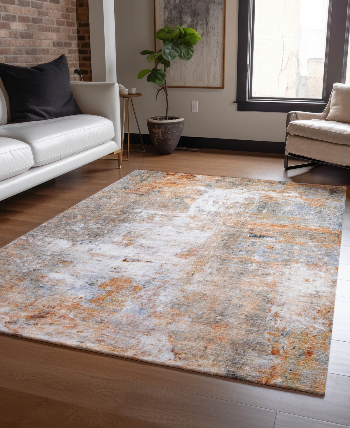 Dalyn Ravenna Rn1 8'x10' Area Rug In Brown