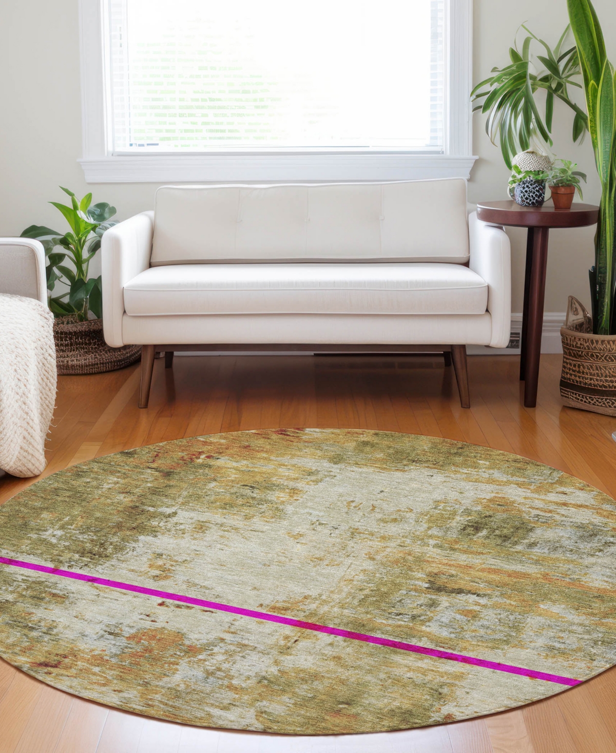 Dalyn Ravenna Rn1 8'x8' Round Area Rug In Green