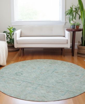 Ravenna Washable RN5 8'x8' Round Area Rug