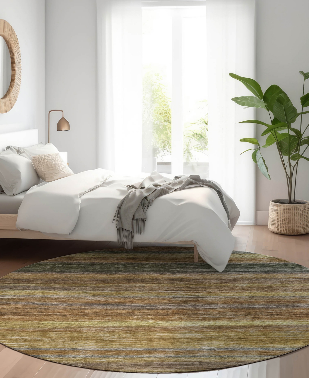 Dalyn Kochi Kc5 8'x8' Round Area Rug In Brown