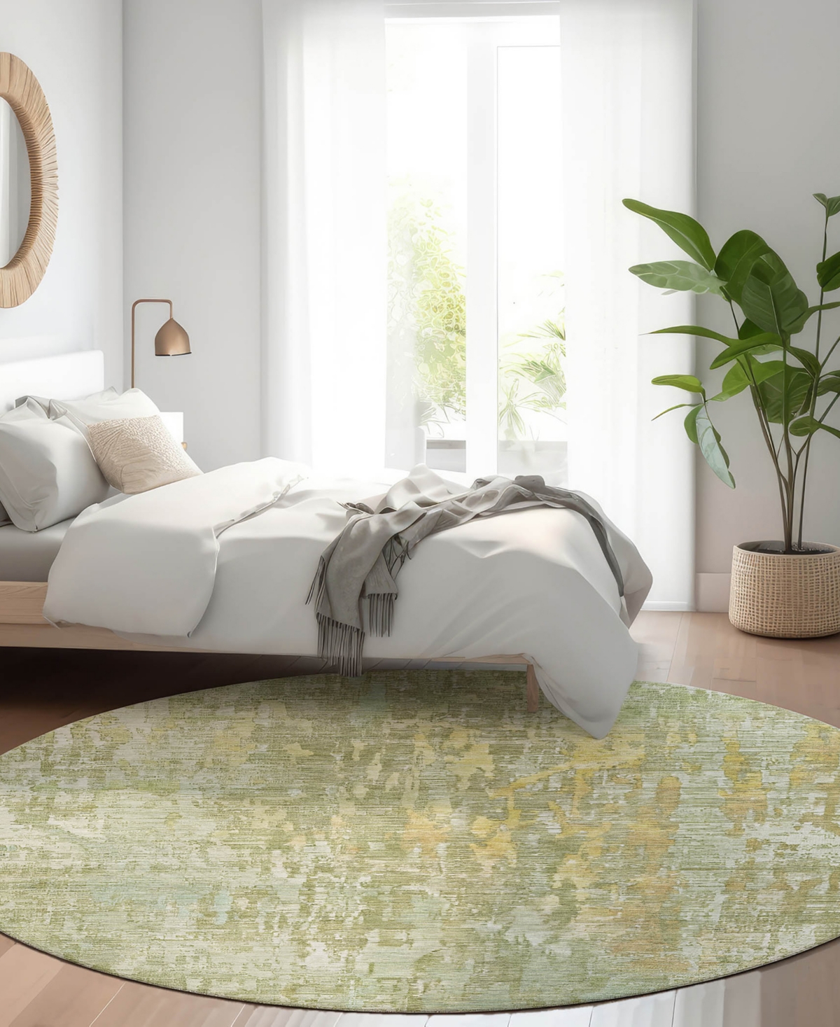 Dalyn Kochi Kc8 8'x8' Round Area Rug In Green