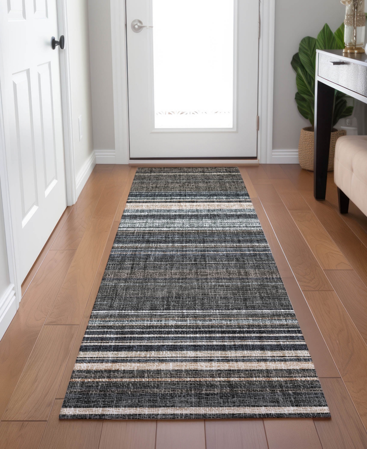 Dalyn Portico Po2 2'3"x7'6" Runner Area Rug In Brown