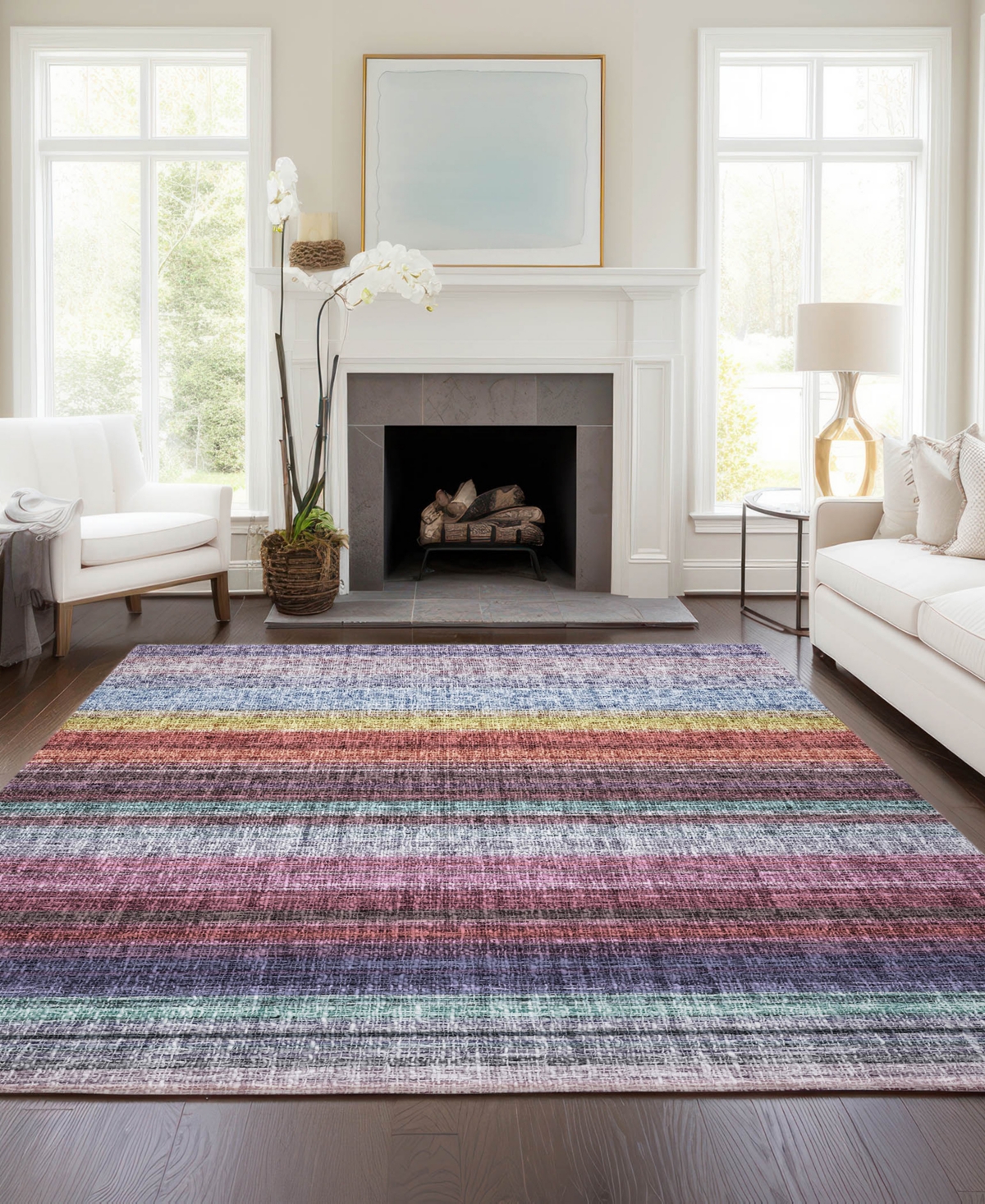 Dalyn Portico Po2 2'6"x3'10" Area Rug In Multi