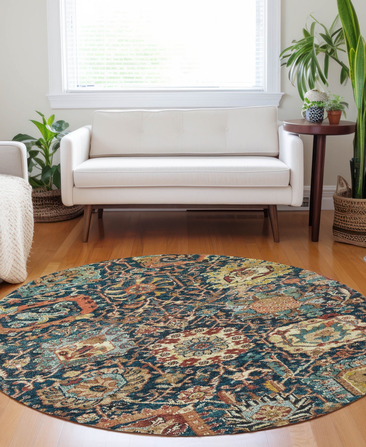 Dalyn Tabrook Tb10 8'x8' Round Area Rug In Blue